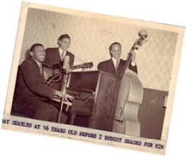 16 year old ray charles performing with two other members of The McSon Trio
